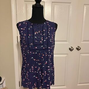 Daniel Rainn Navy Floral Blouse